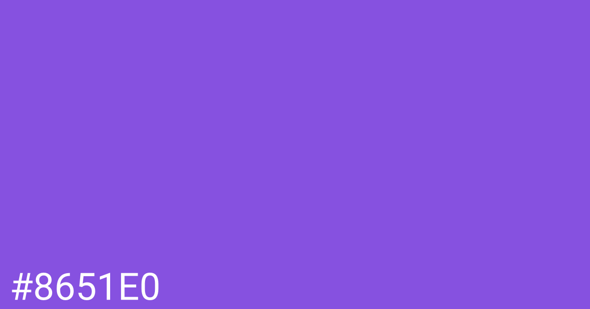 Hex color #8651e0 graphic