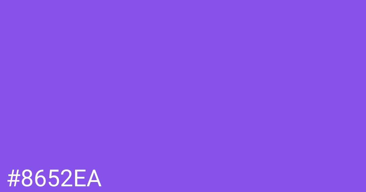 Hex color #8652ea graphic