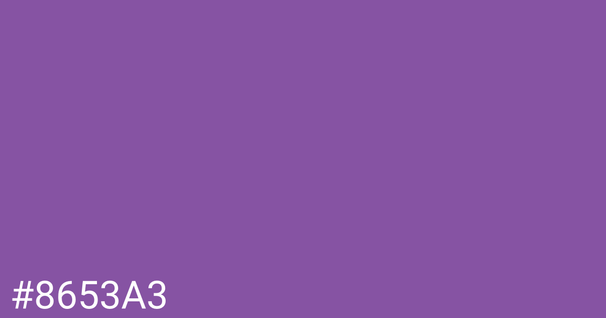 Hex color #8653a3 graphic