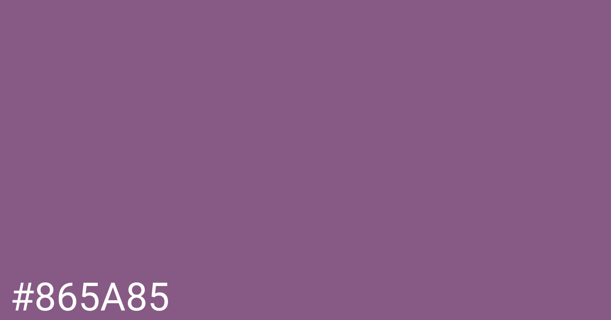 Hex color #865a85 graphic