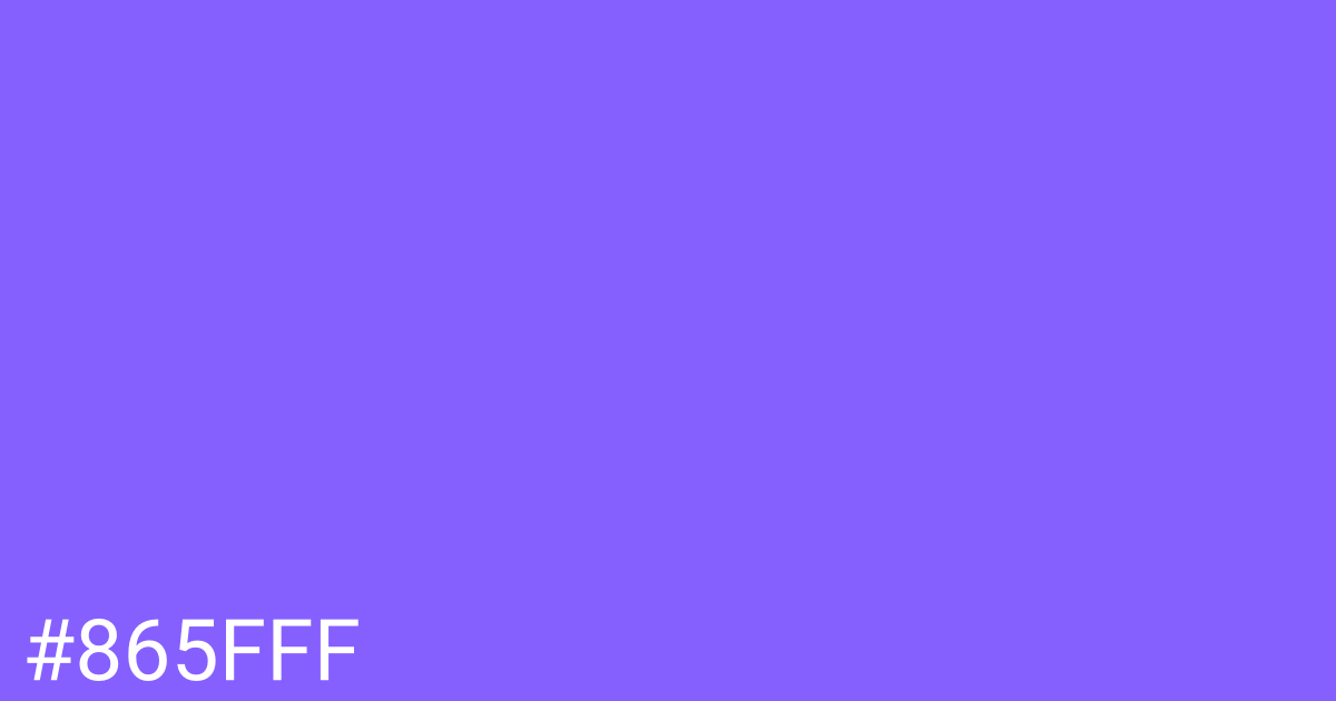 Hex color #865fff graphic