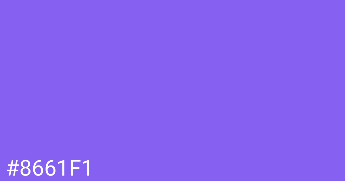Hex color #8661f1 graphic