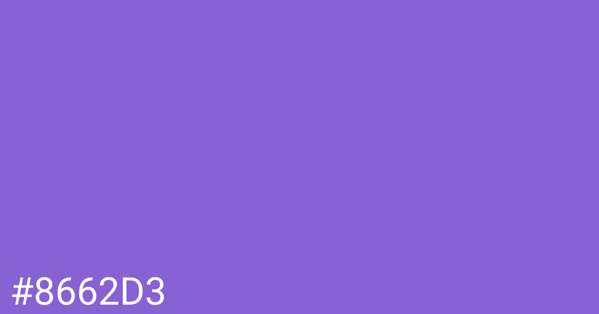 Hex color #8662d3 graphic