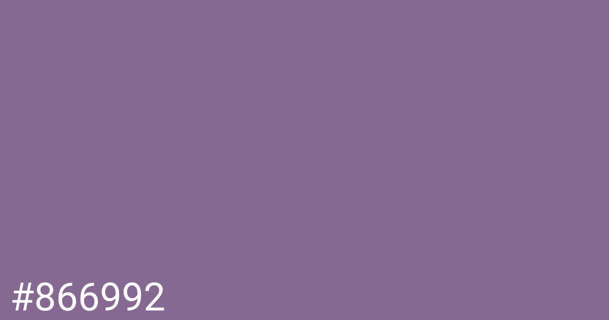 Hex color #866992 graphic