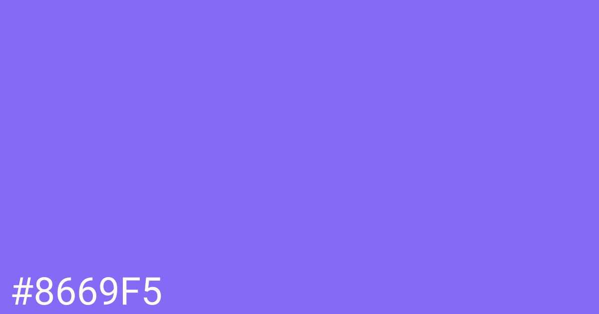 Hex color #8669f5 graphic