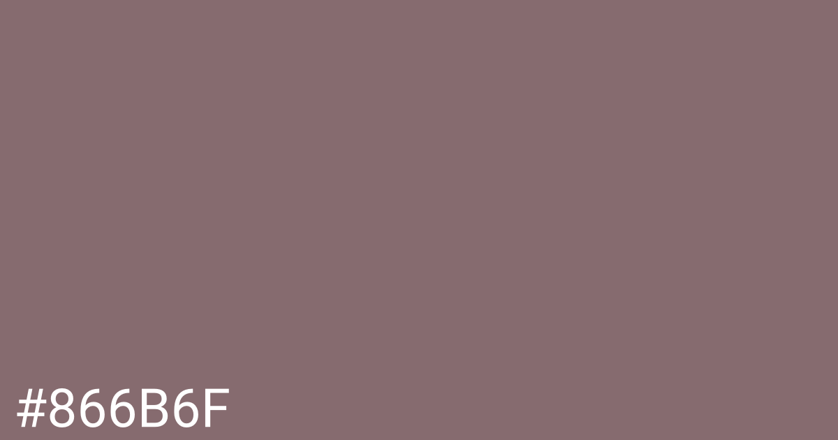 Hex color #866b6f graphic