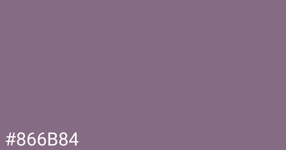 Hex color #866b84 graphic