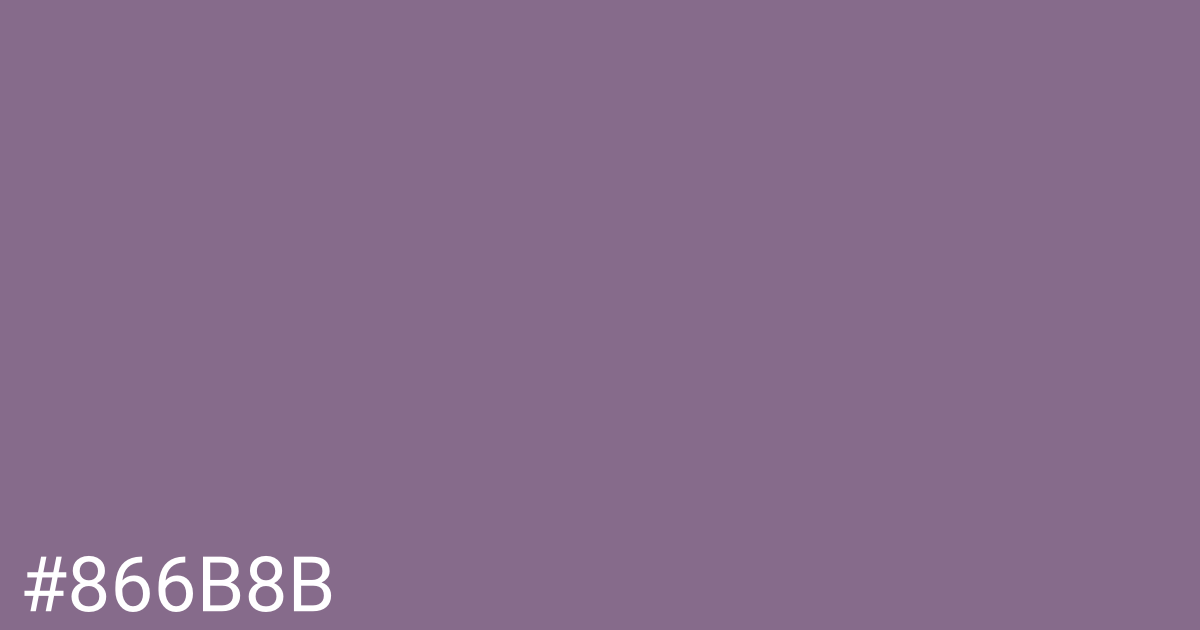 Hex color #866b8b graphic