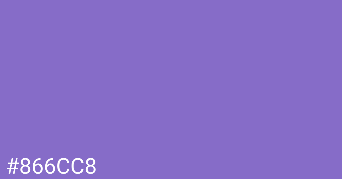 Hex color #866cc8 graphic