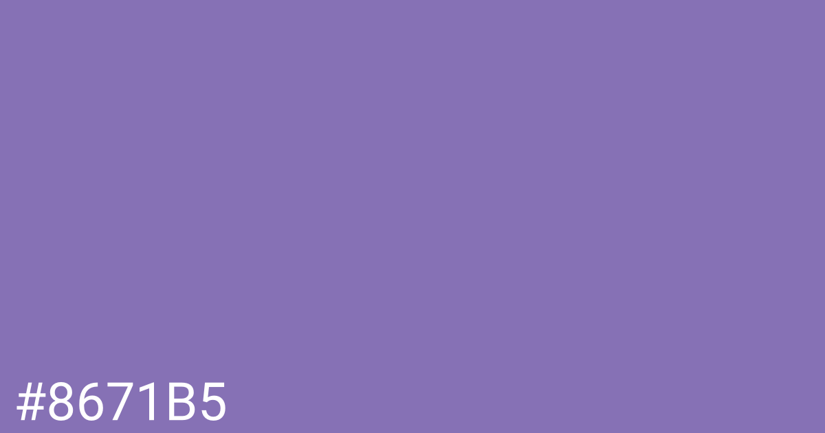 Hex color #8671b5 graphic