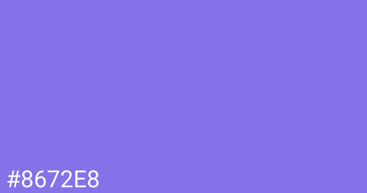 Hex color #8672e8 graphic