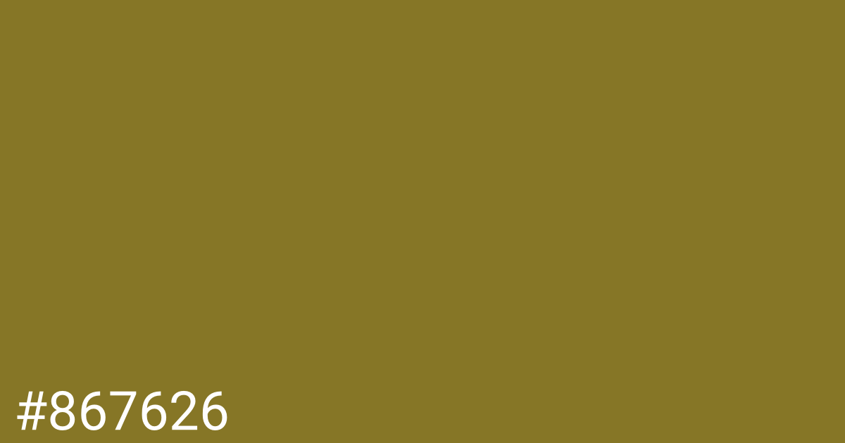 Hex color #867626 graphic
