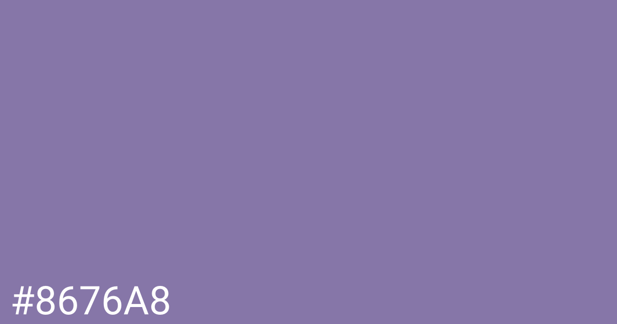 Hex color #8676a8 graphic