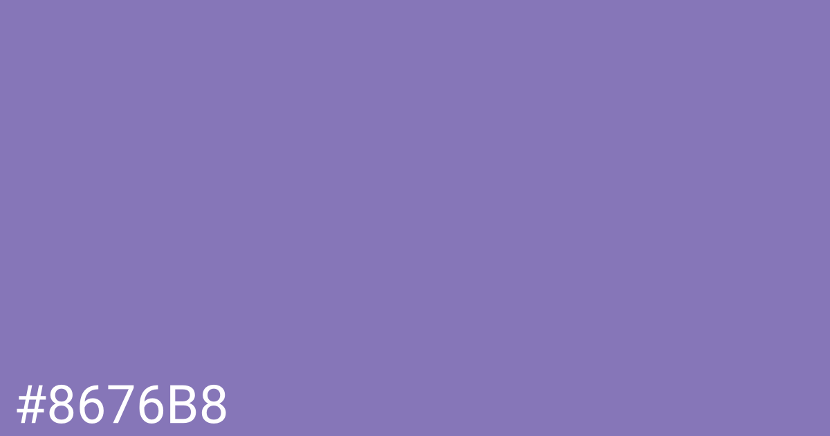 Hex color #8676b8 graphic