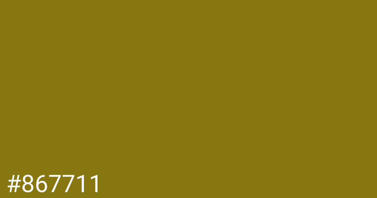 Hex color #867711 graphic