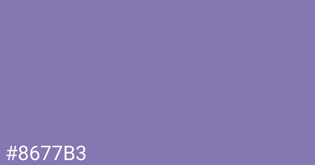 Hex color #8677b3 graphic