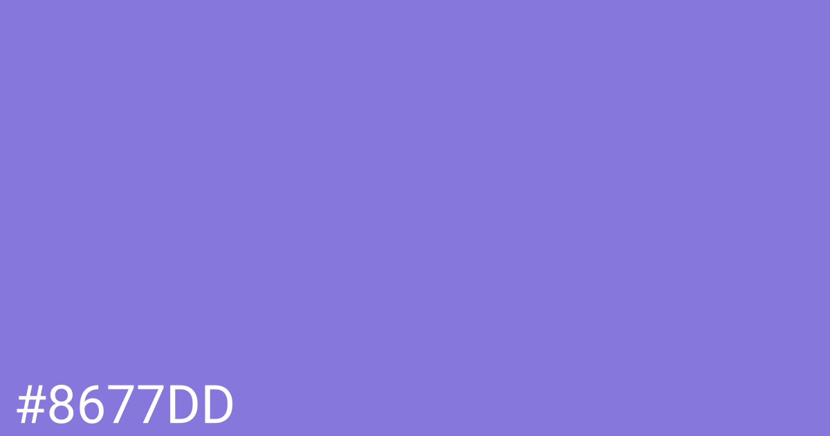 Hex color #8677dd graphic
