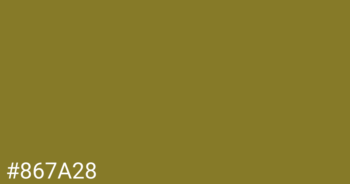 Hex color #867a28 graphic