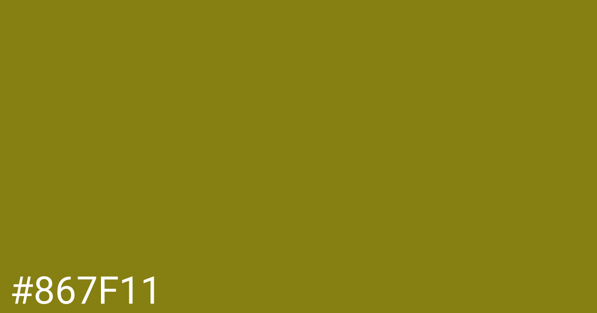 Hex color #867f11 graphic
