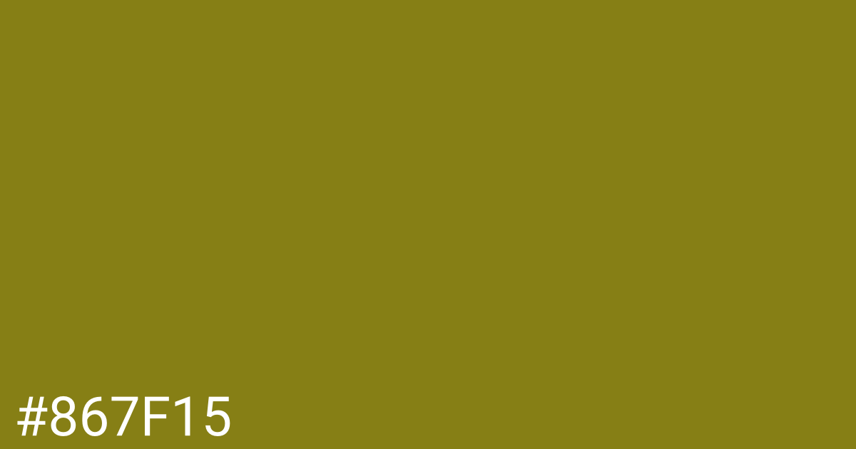 Hex color #867f15 graphic