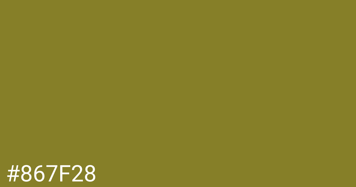 Hex color #867f28 graphic