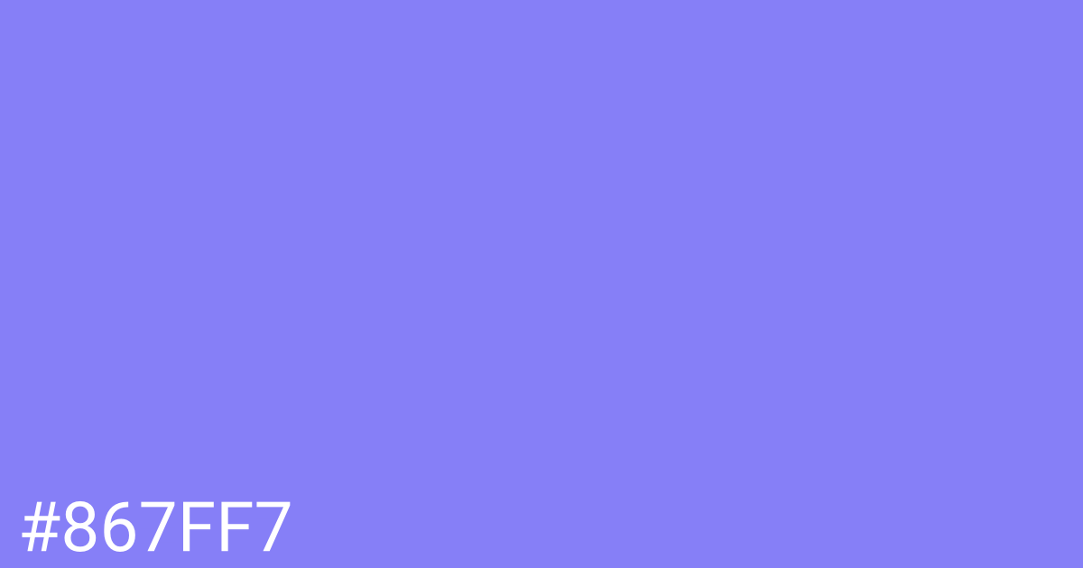 Hex color #867ff7 graphic