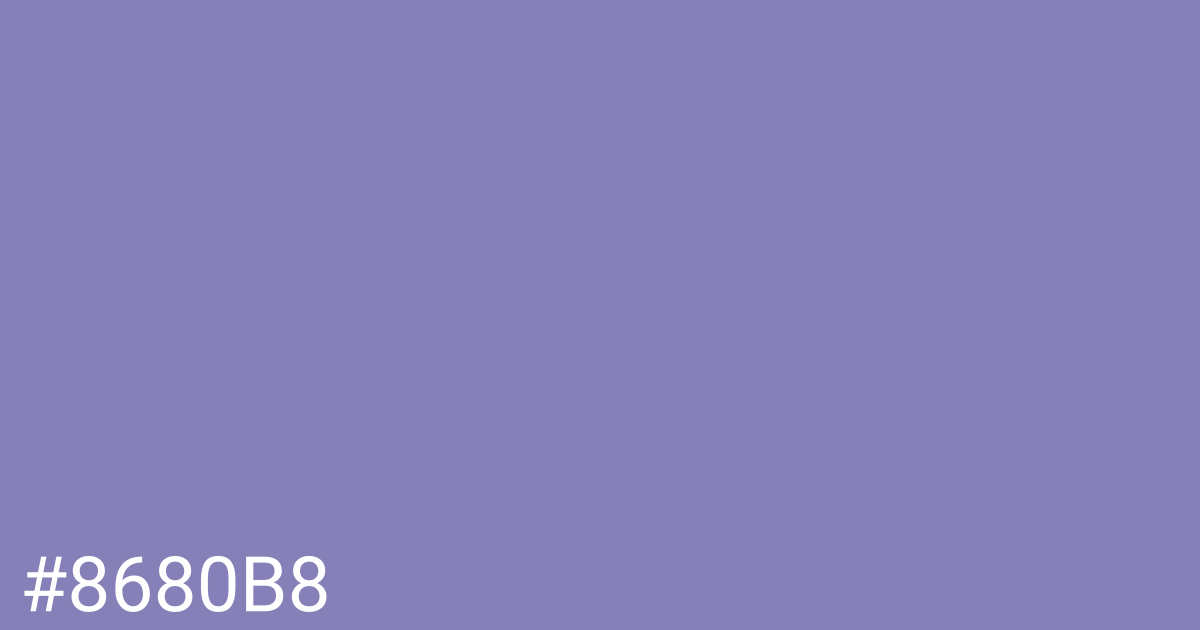 Hex color #8680b8 graphic