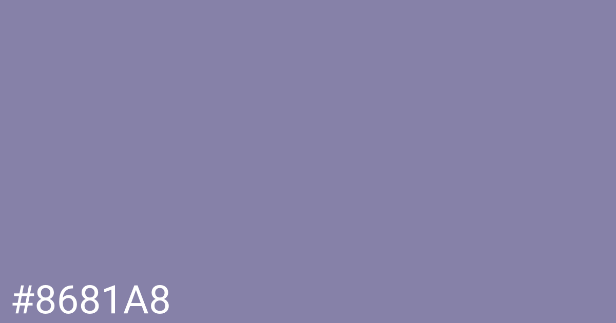 Hex color #8681a8 graphic