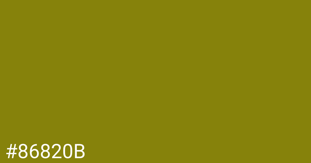 Hex color #86820b graphic