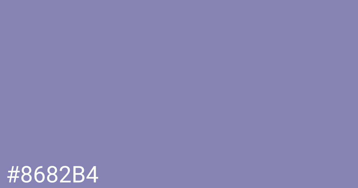 Hex color #8682b4 graphic