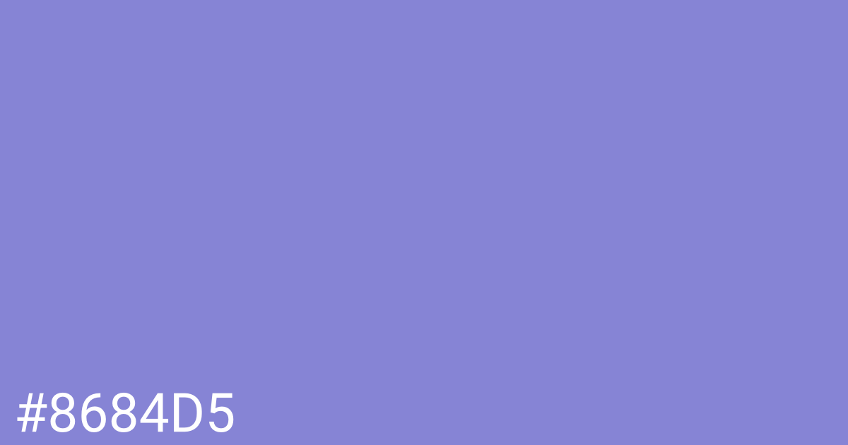 Hex color #8684d5 graphic