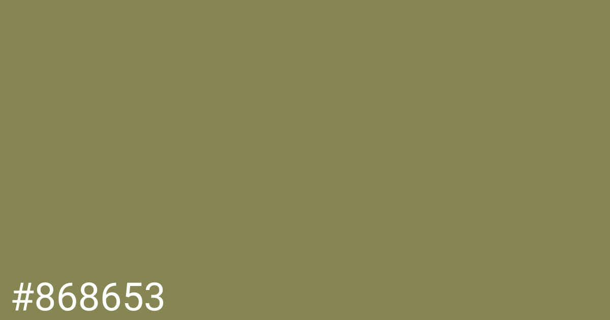 Hex color #868653 graphic