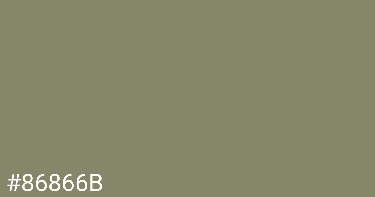 Hex color #86866b graphic