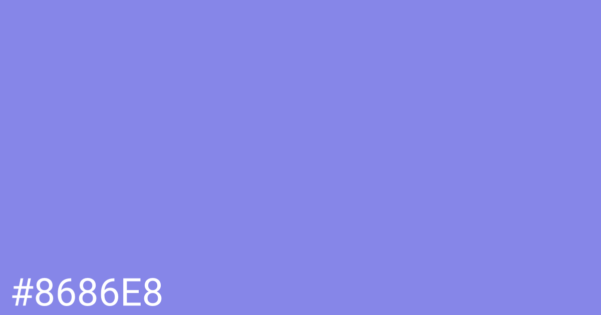 Hex color #8686e8 graphic