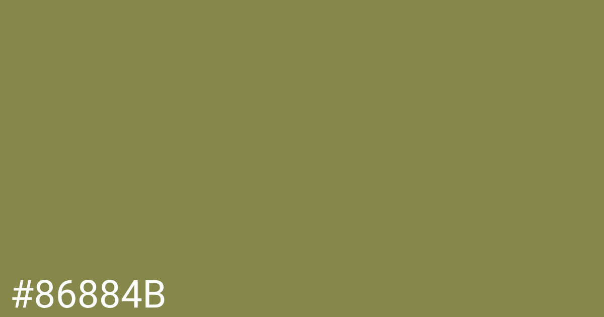 Hex color #86884b graphic