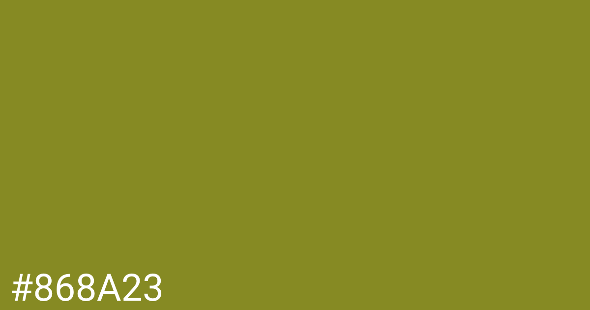 Hex color #868a23 graphic