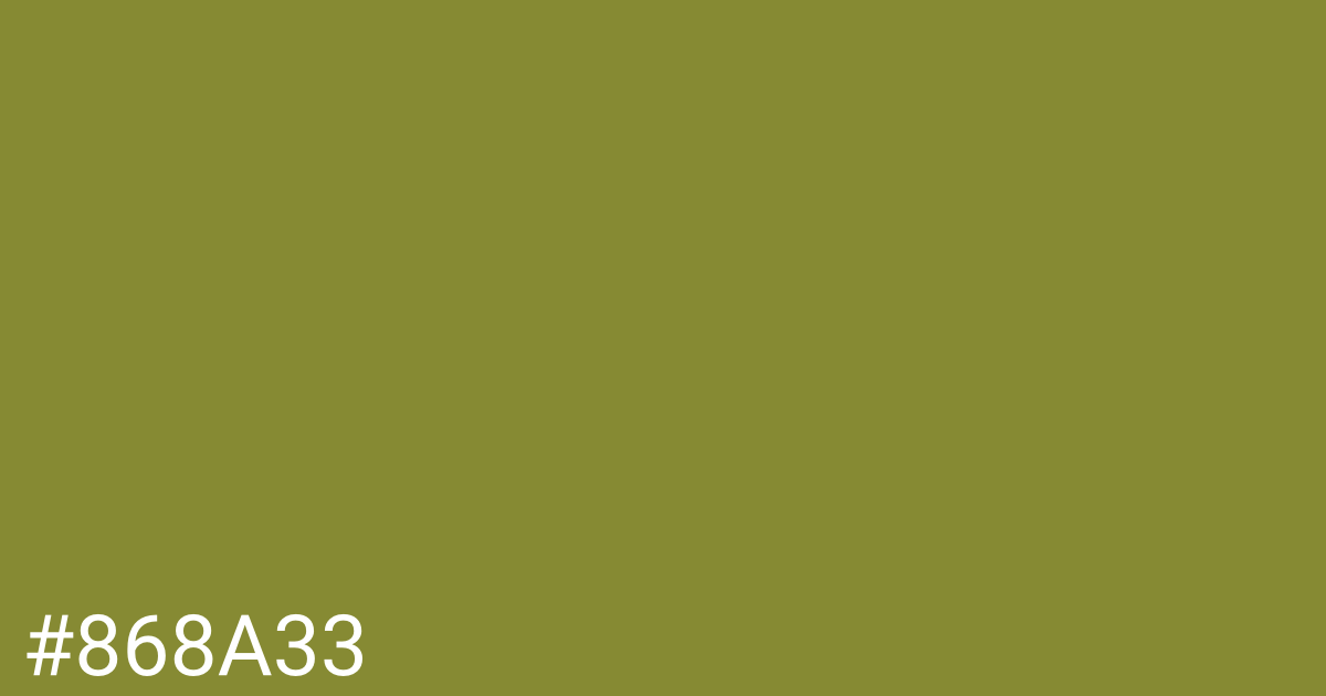 Hex color #868a33 graphic