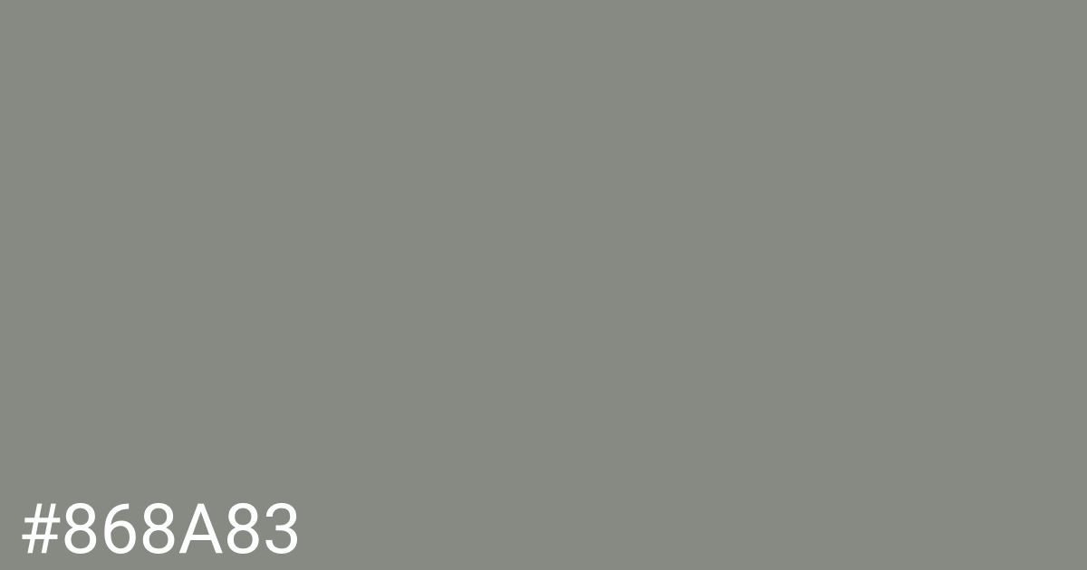 Hex color #868a83 graphic