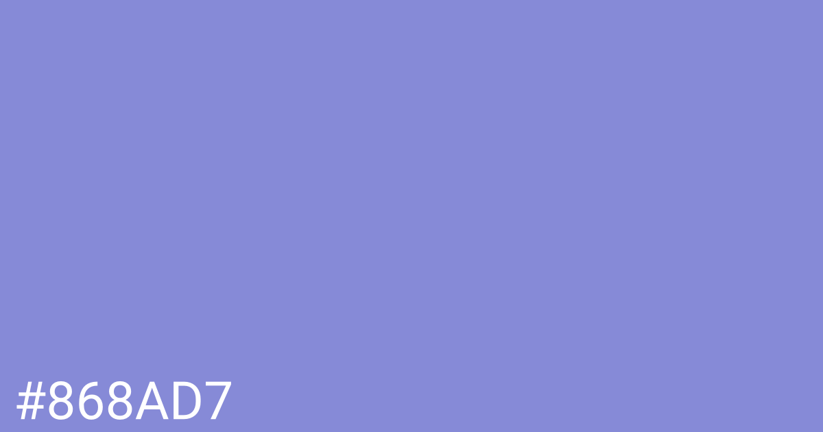 Hex color #868ad7 graphic
