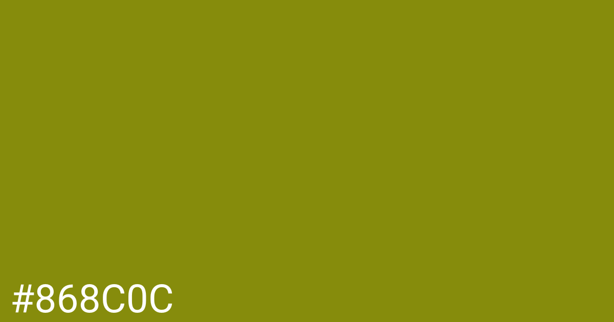 Hex color #868c0c graphic