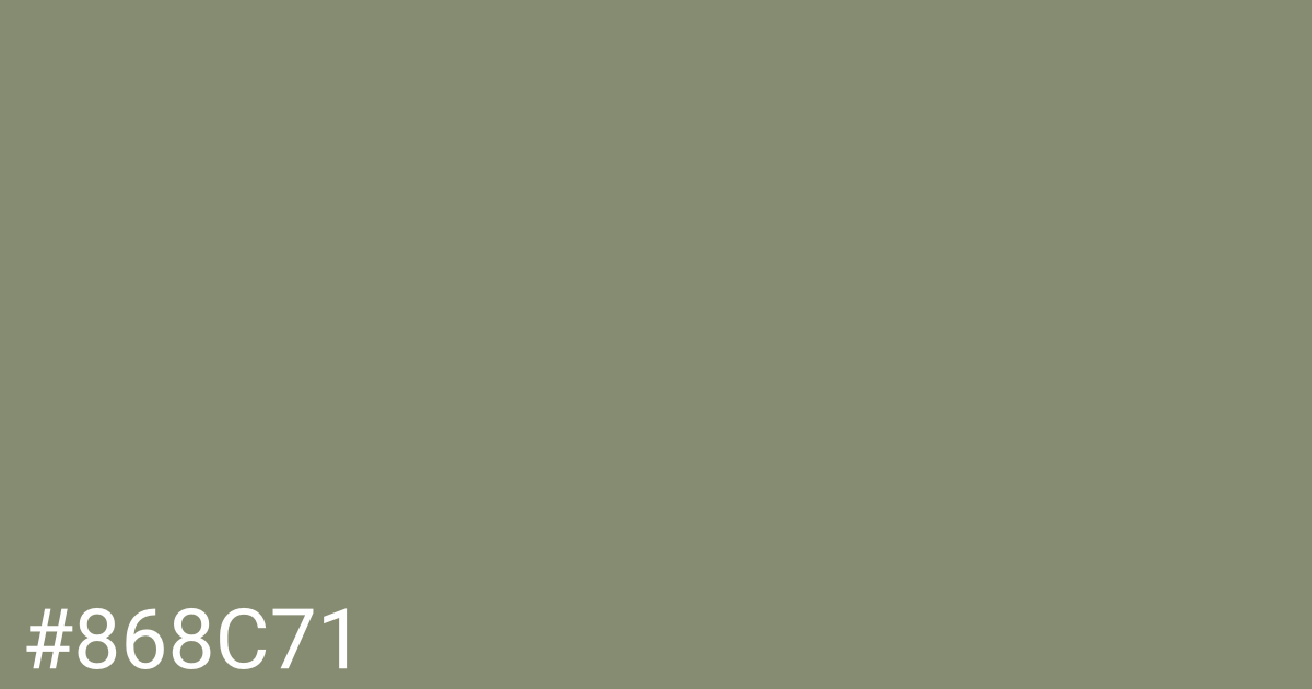 Hex color #868c71 graphic