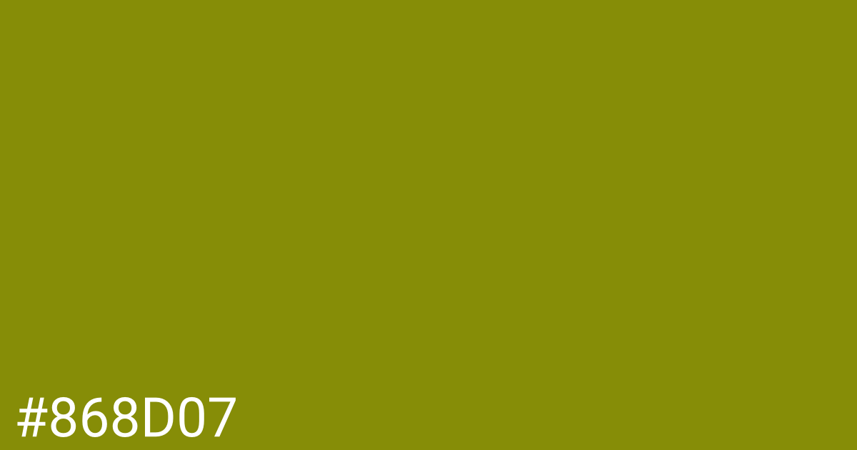 Hex color #868d07 graphic