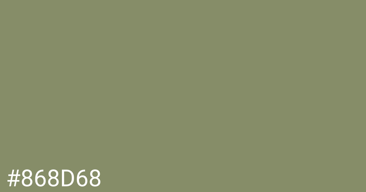 Hex color #868d68 graphic