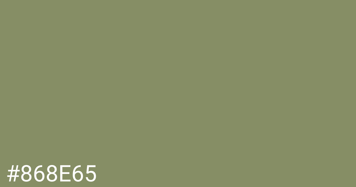 Hex color #868e65 graphic