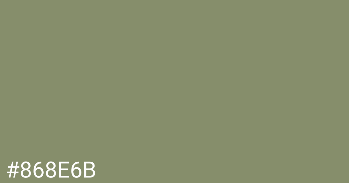 Hex color #868e6b graphic