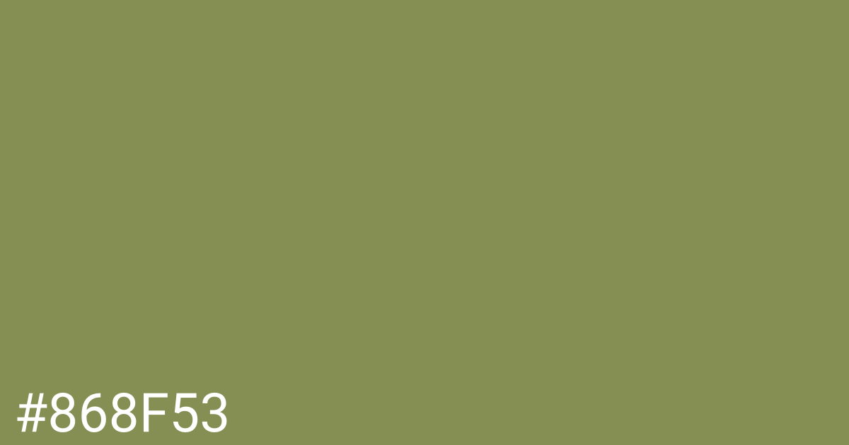 Hex color #868f53 graphic