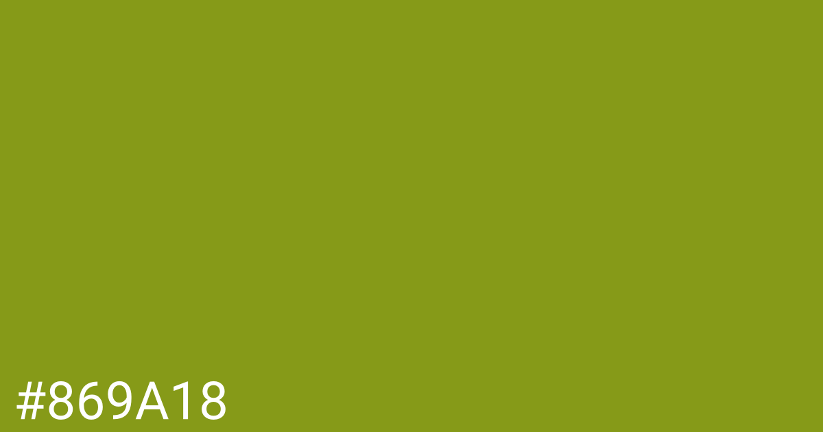 Hex color #869a18 graphic