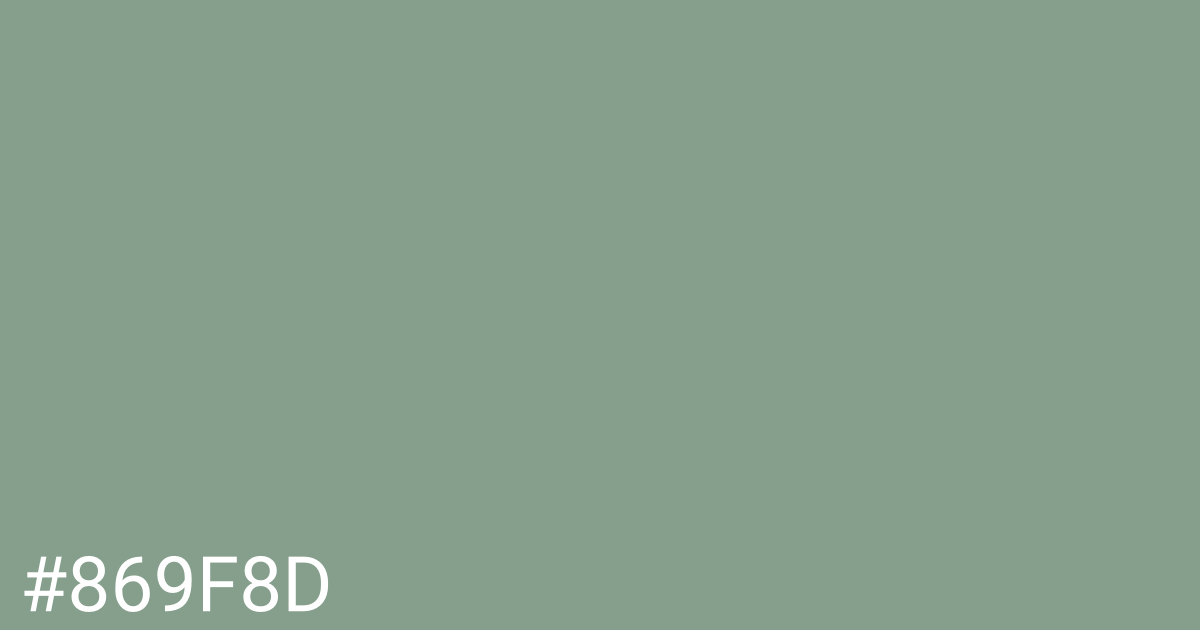 Hex color #869f8d graphic