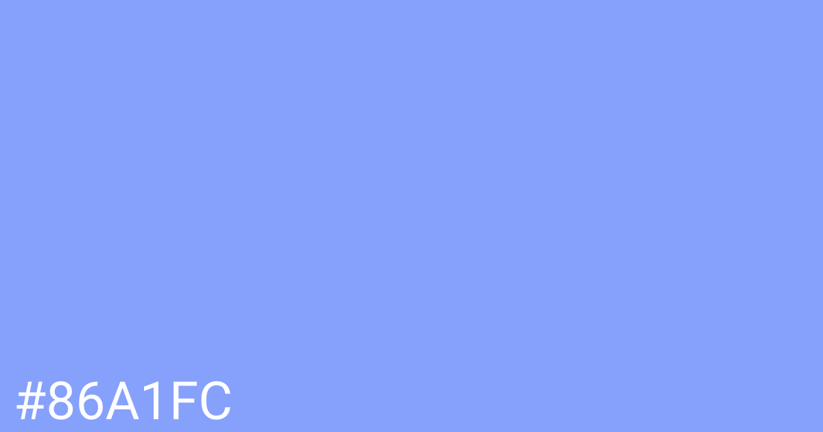 Hex color #86a1fc graphic