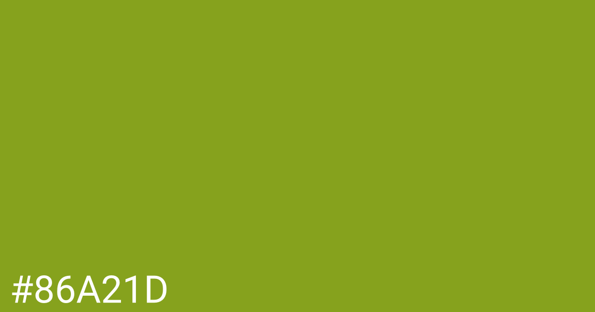 Hex color #86a21d graphic